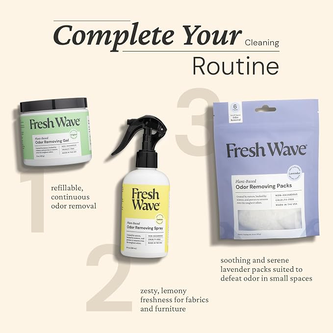 Fresh Wave Odor Removing Gel, Original 15 oz. & Lavender 7 oz.| Safer Odor - Image 9