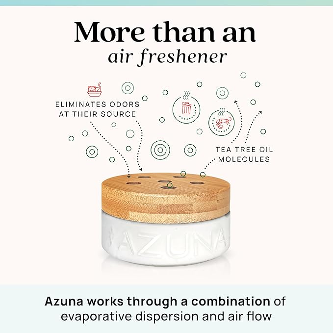 Azuna Air Freshener & Odor Eliminator Gel 4 Room Kit, Includes 8 oz. Empty Luxe - Image 2