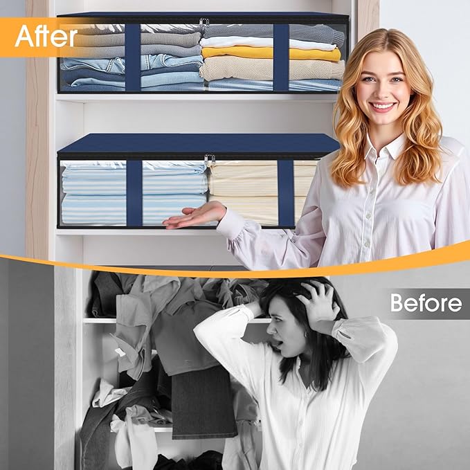 StorageRight Under Bed Storage Bins, Breathable Organizer - Image 7