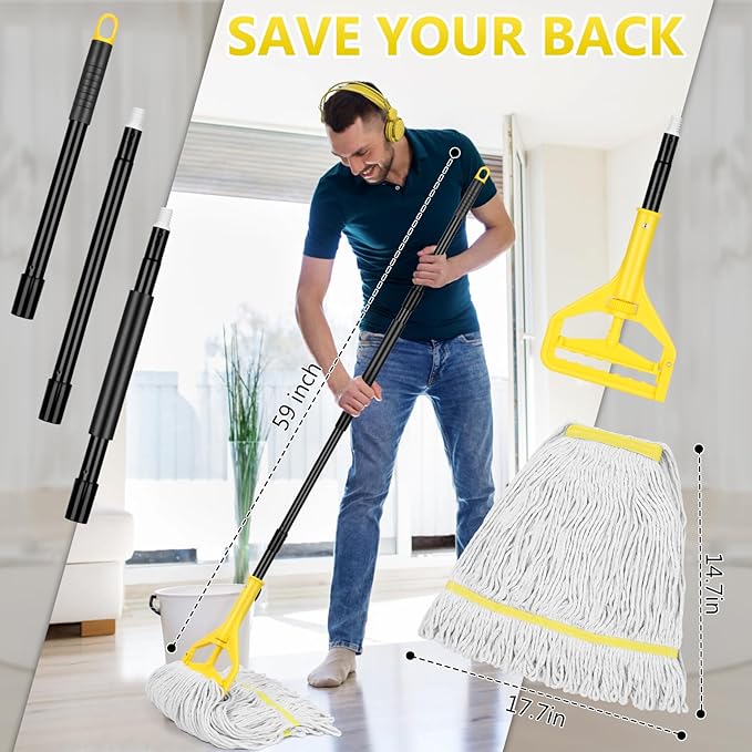 Beyoco Heavy Duty Commercial Industrial Cotton Mop - Image 6