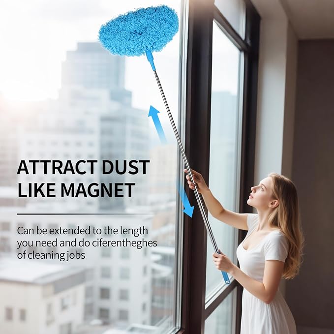 Ceiling Fan Cleaner Duster Reusable Microfiber Removable Extendable Duster - Image 3