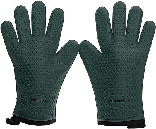 KITCHEN PERFECTION S Silicone Smoker Oven Gloves -Extreme Heat Resistant BBQ by Kitchenperfection