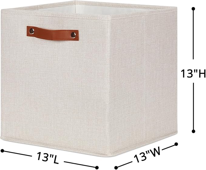 HNZIGE Large Storage Baskets Set of 4 Collapsible Storage Baskets, 13x13 - Image 5