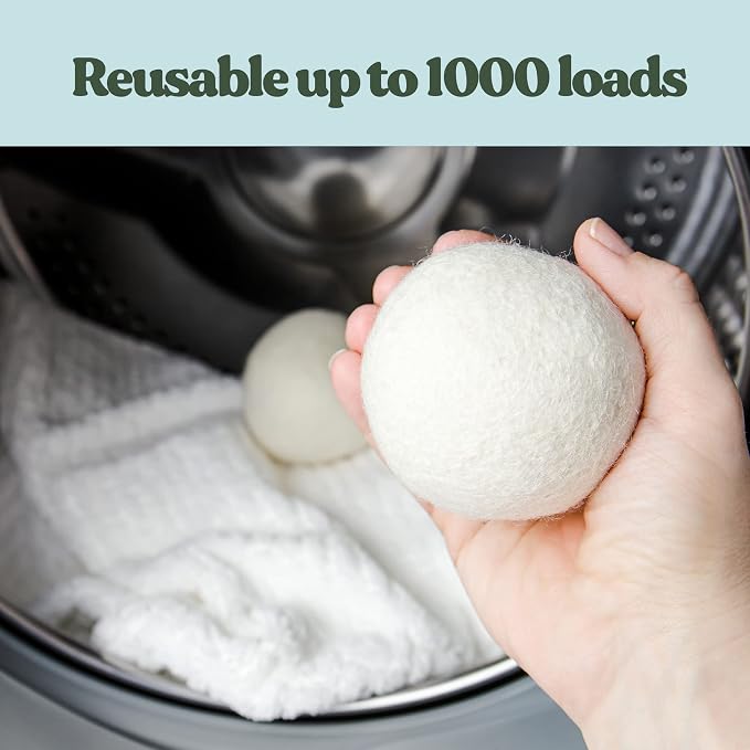 FEBU Wool Dryer Balls, XL | 100% New Zealand Wool | Natural, Reusable Fabric - Image 8