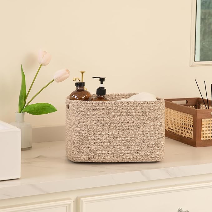 OIAHOMY 4 Pack Storage Baskets for Organizing, Cube Storage Bins for Shelves - Image 5
