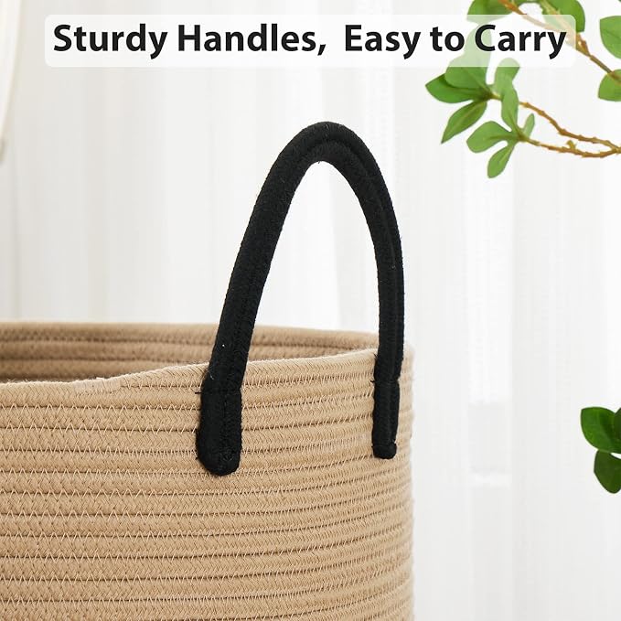 Fiona's magic 100L Extra Large Laundry Hamper Basket, 26.4Gal Tall Woven - Image 5