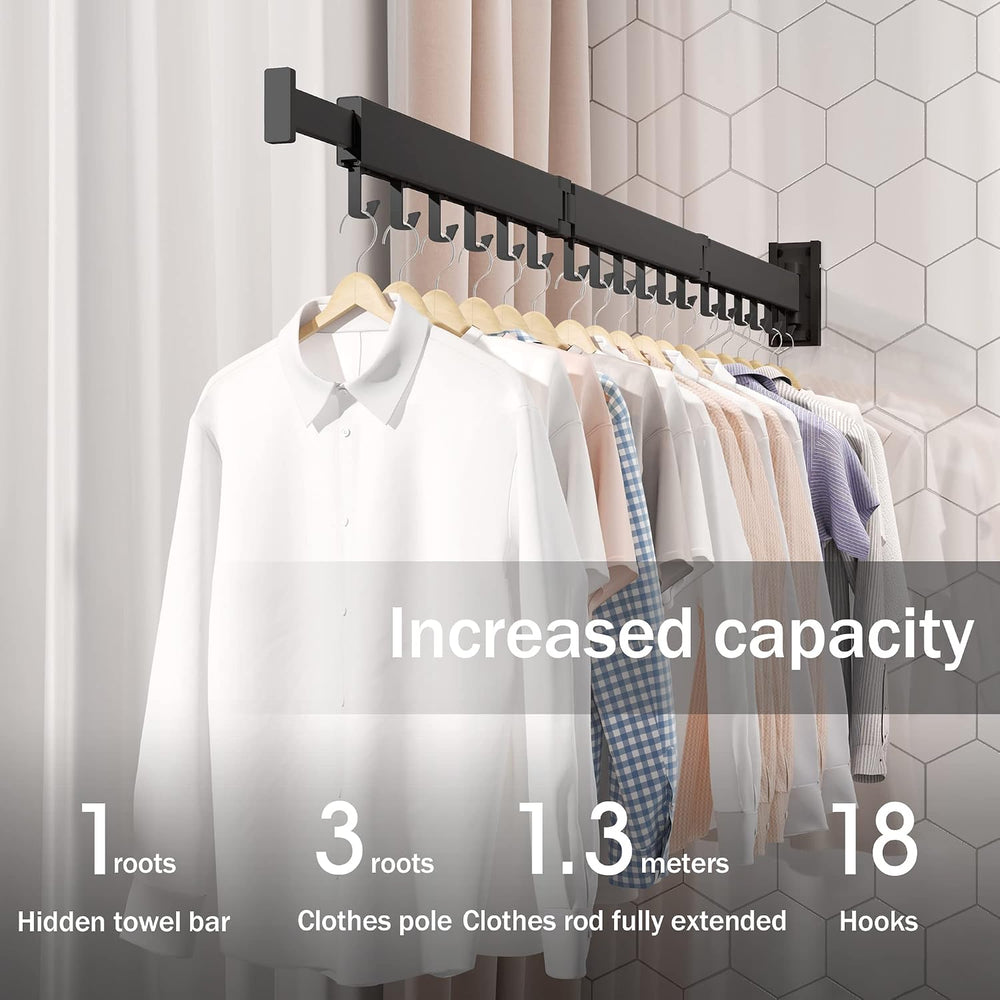 BOQORAD Drying Rack Clothing,Clothes Drying Rack Wall Mounted,Collapsible Han...