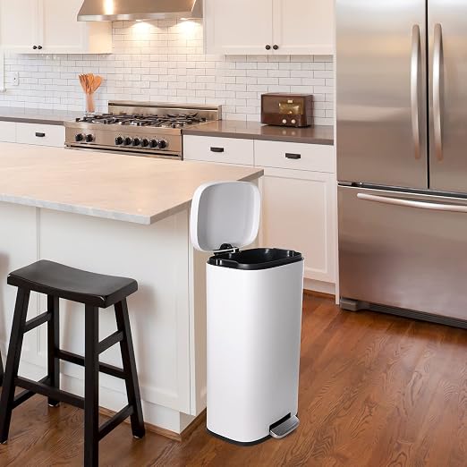 AthLike Trash Can, Stainless Steel Kitchen Garbage Can, Step Waste Bin - Image 6