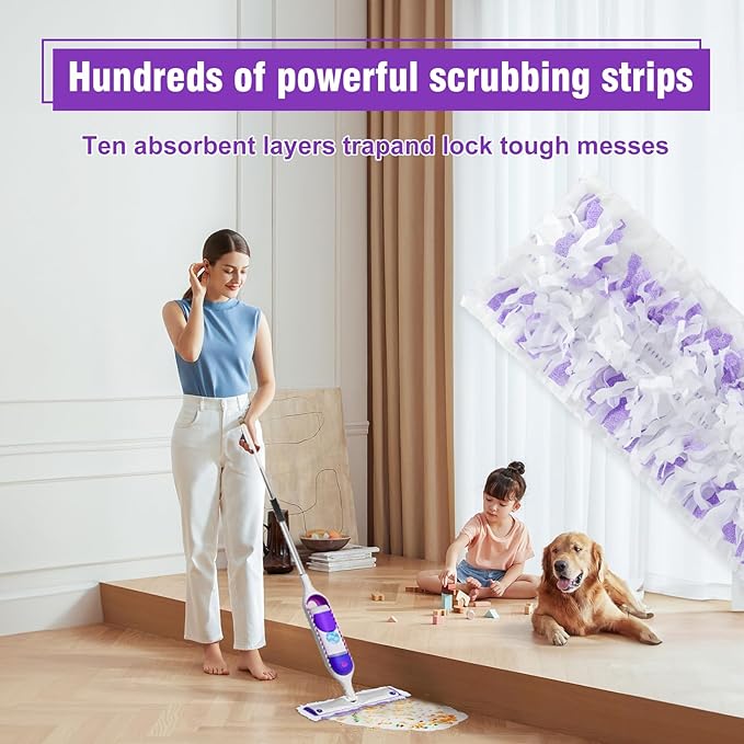 40 Pack Power Mop Refills for Swiffer Power Mop，Unscented&Thickened - Image 5