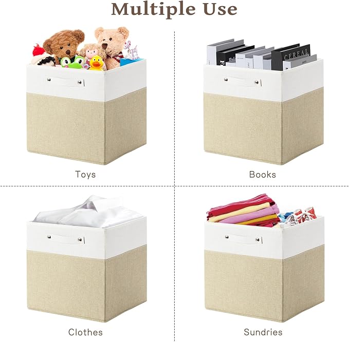 13 x 13 Inch Fine Linen Storage Bins - Image 5