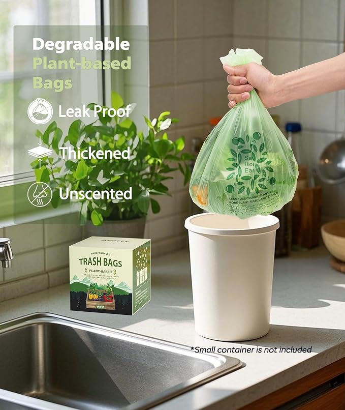 AYOTEE Small Compost Bags 2.6 Gallon Trash Bag, 3 Gallon, Small Waste Basket - Image 6