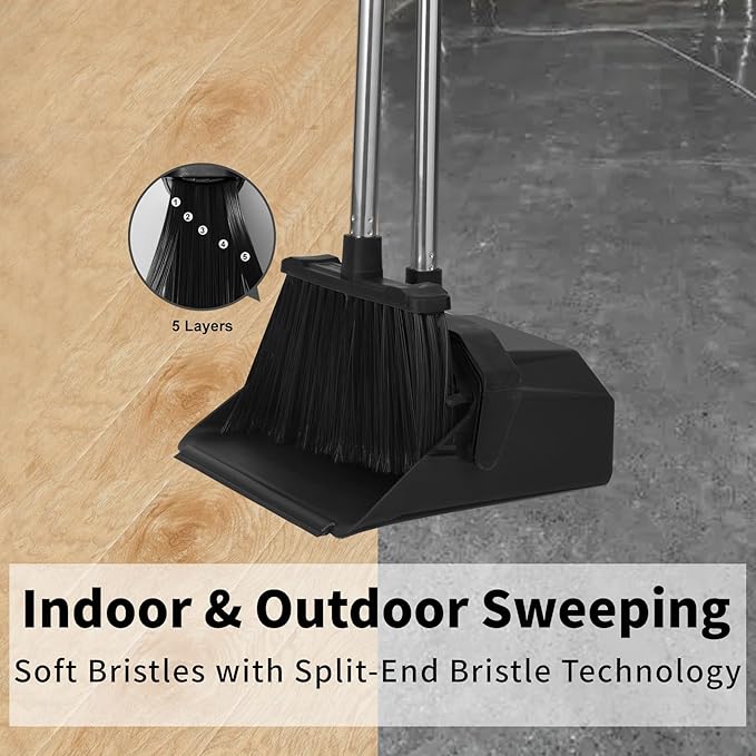 Commercial Broom and Dustpan Set, Industrial Brooms and Dustpans Sets 51 inch - Image 4