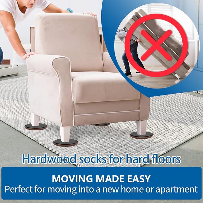 5" Furniture Sliders, 2-in-1 Furniture Movers Sliders - Image 6