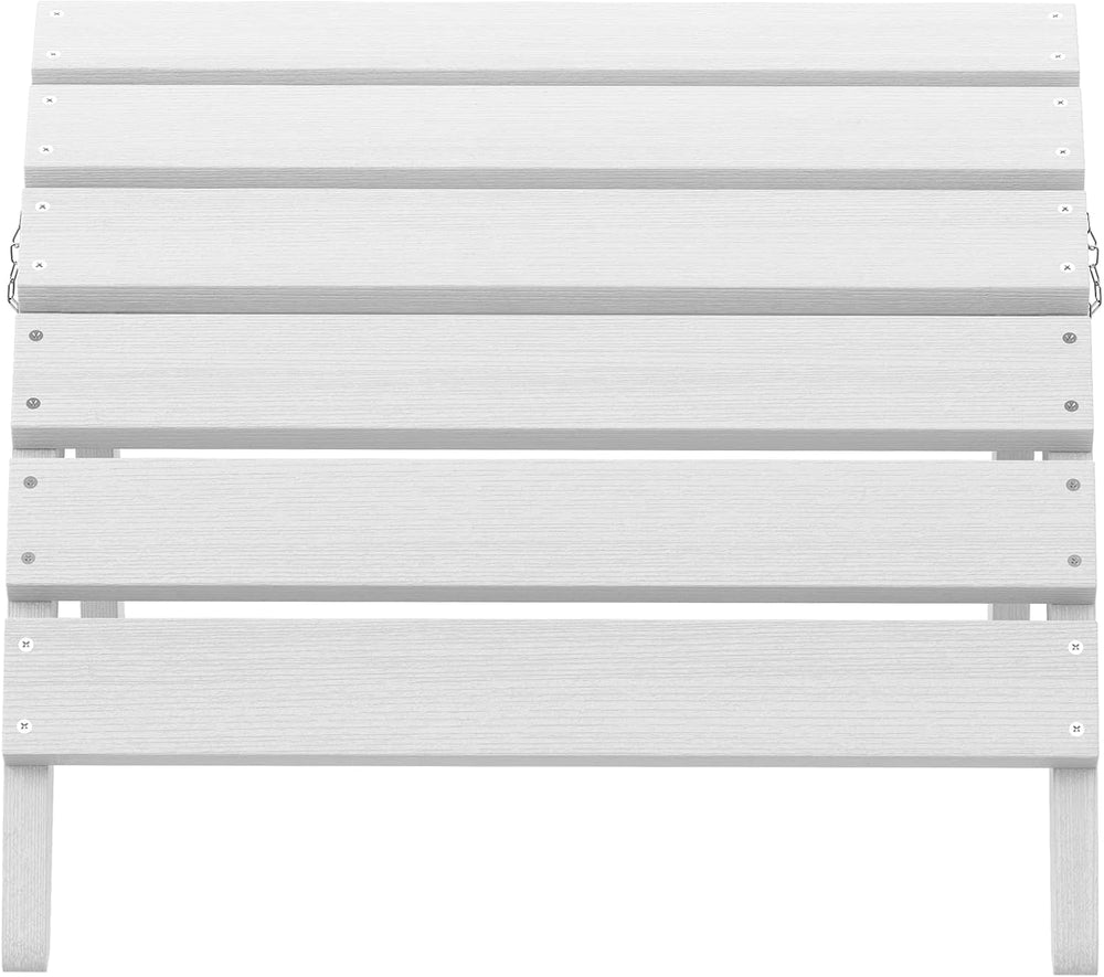 SERWALL Folding Adirondack Ottoman, White
