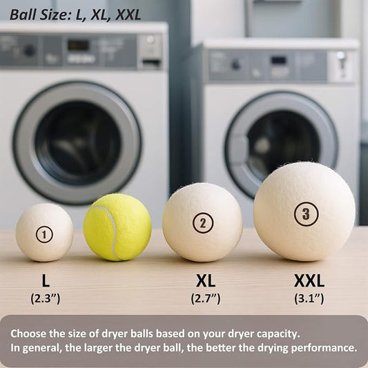 Sheep Wool Dryer Balls 4 Pack L Premium Natural Fabric Softener, Reusable - Image 2