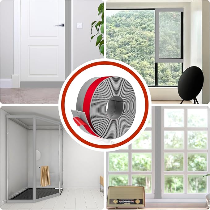 Weather Stripping Self Adhesive Door Draft Stopper Flexible Shower Door Bottom - Image 6