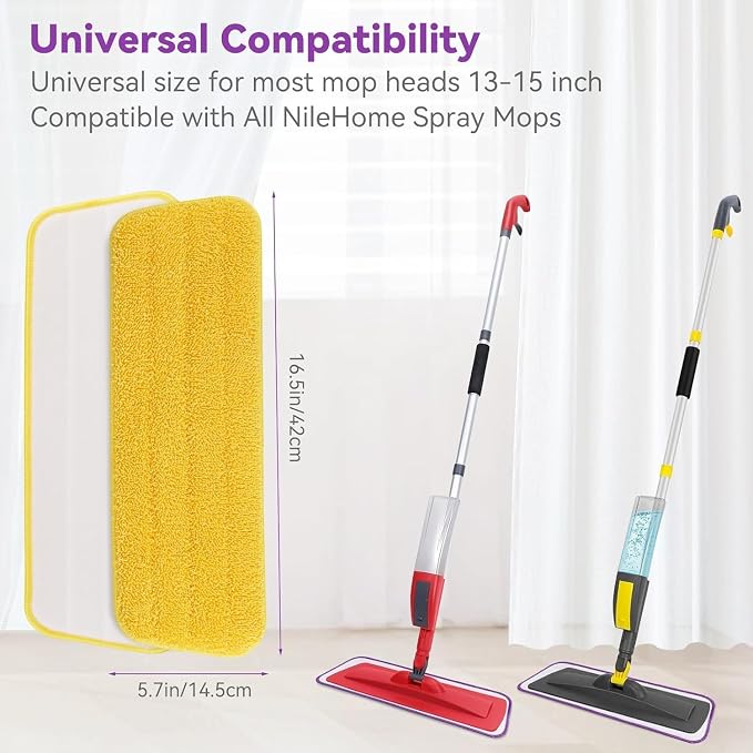 16.5 inch Microfiber Mop Pads for Rubbermaid Reveal Spray Mop and Any 16.5" - Image 3