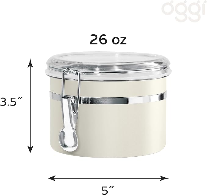 Oggi Stainless Steel Kitchen Canister 26 fl oz, Food Storage, Pantry Storage. - Image 5