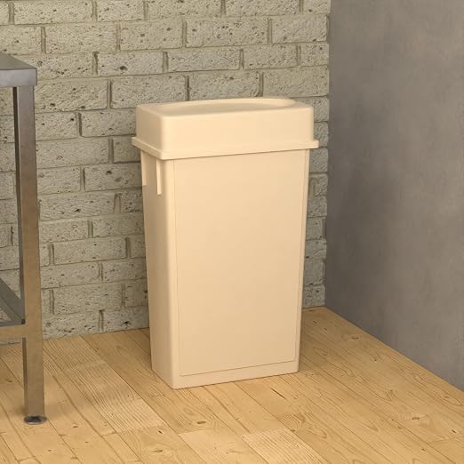 23 Gallon Beige Slim Jim Trash Can - Image 4