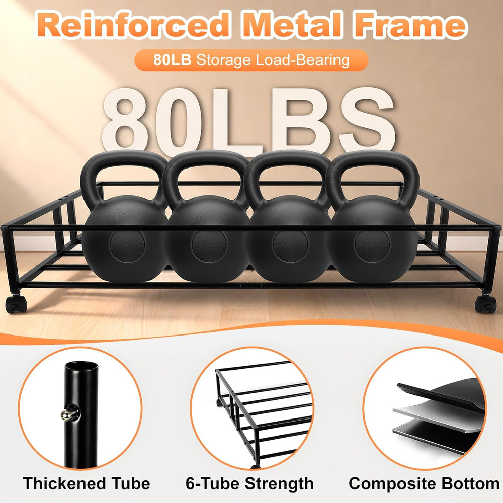 92L Extra Large Under Bed Storage with Wheels, 39.4" Extra Long Storage Box
