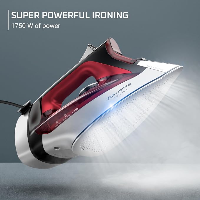 Rowenta Iron, Focus Excellence Stainless Steel Soleplate Steam Iron - Image 7
