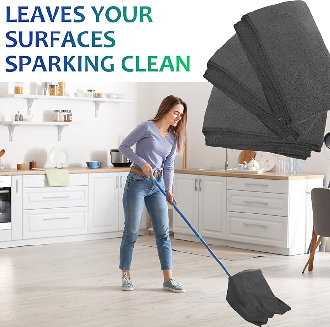 Newwiee 3 Pcs Extra Large Microfiber Cleaning Cloth 30" x 20" Washable Reusable - Image 3
