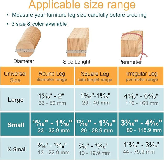 16 Pcs Chair Leg Protectors for Hardwood Floors, Silicone Felt Furniture Leg - Image 2
