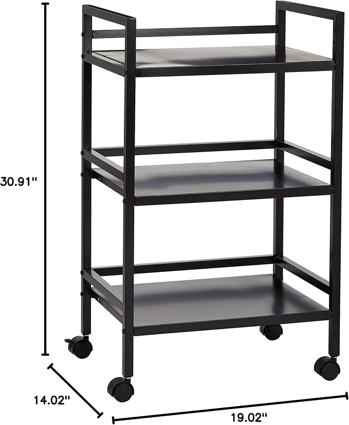 Amazon Basics 3-Tier Metal Rolling Cart - Image 8