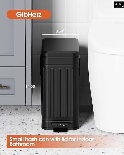 Small Trash Can with Lid Soft Close-10L/2.6 Gal Stainless Steel Outdoor Dog - Image 2