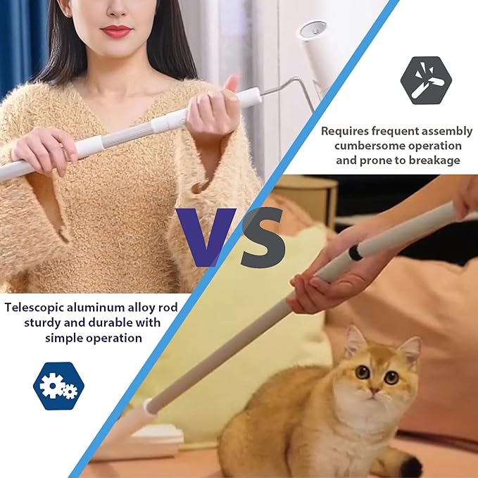 Large Lint Rollers for Pet Hair Extra Sticky, Cat Dog Hair Remover Laundry - Image 3