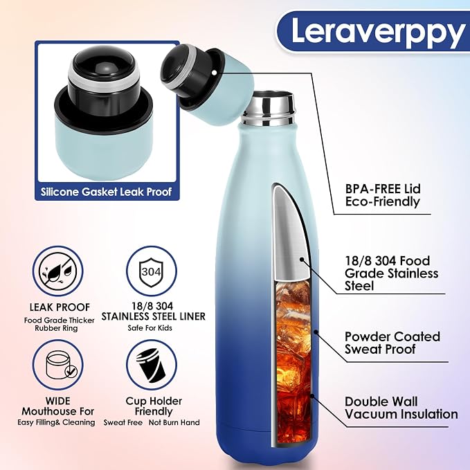 25oz Cola-Bottle Shaped Stainless Steel Leak-proof Water Bottle, Double Wall - Image 4