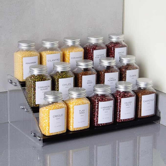 nianfeng Tiered Spice Rack, 3-Tier Spice Pantry Kitchen Cabinet Organizer - Image 2