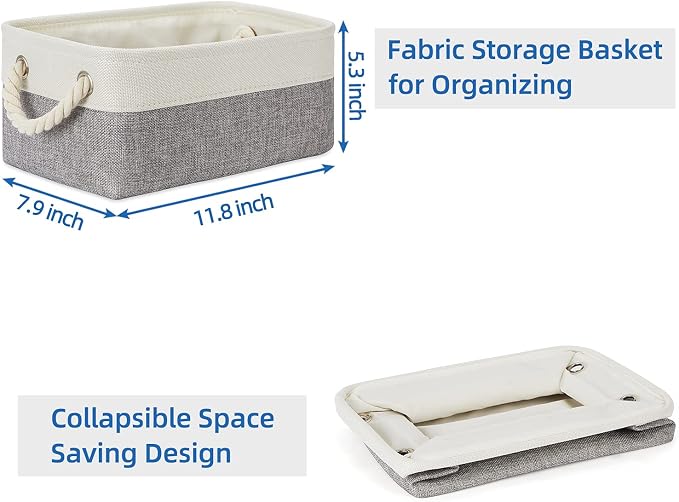 Temary Small Storage Baskets for Organizing 6Pcs Small Storage Bins, Decorative - Image 7