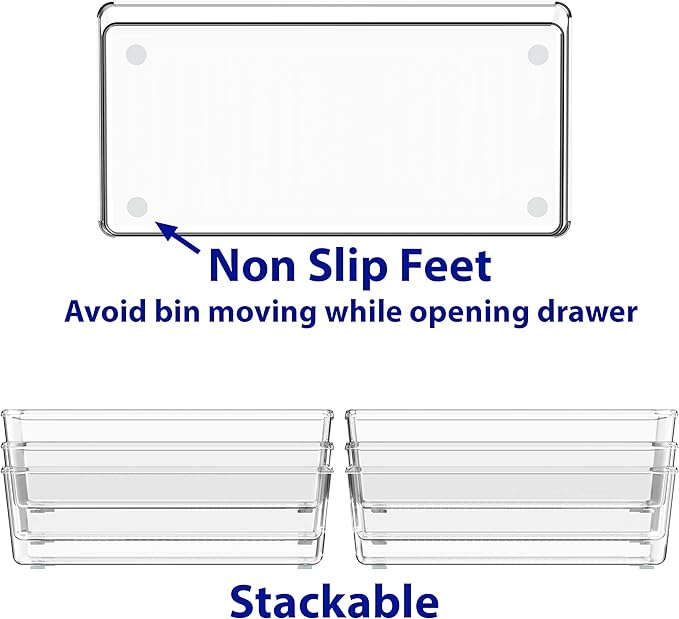 Simple Houseware Clear Drawer Organizer - Image 4