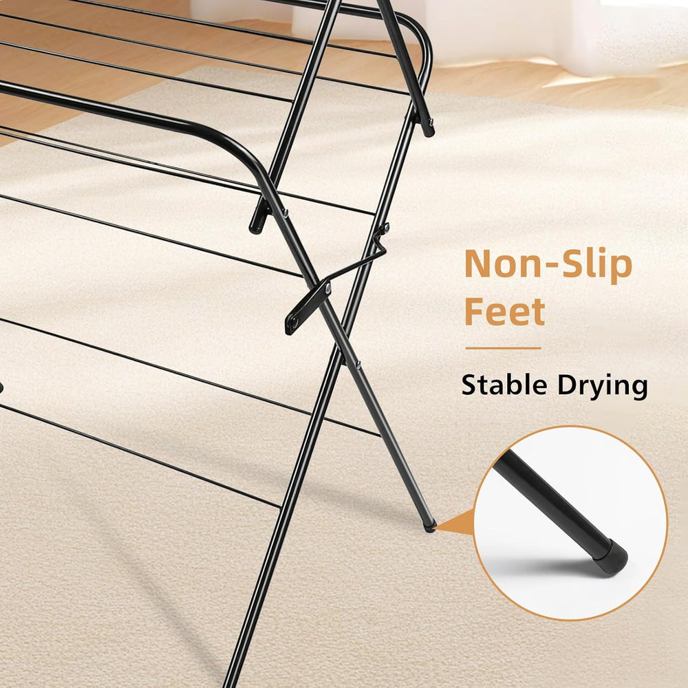 Foldable Clothes Drying Rack Laundry Drying Rack Black