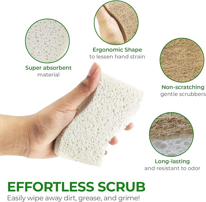 Biodegradable Natural Kitchen Sponge - Image 8