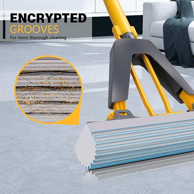 Masthome Sponge Mop, Roller Sponge Mop - Image 2
