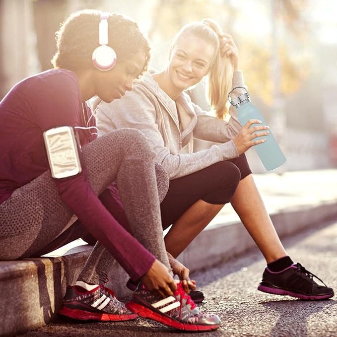 Neihepal 20 oz Insulated Water Bottles Bulk 8 Pack, Stainless Steel Double Wall - Image 6