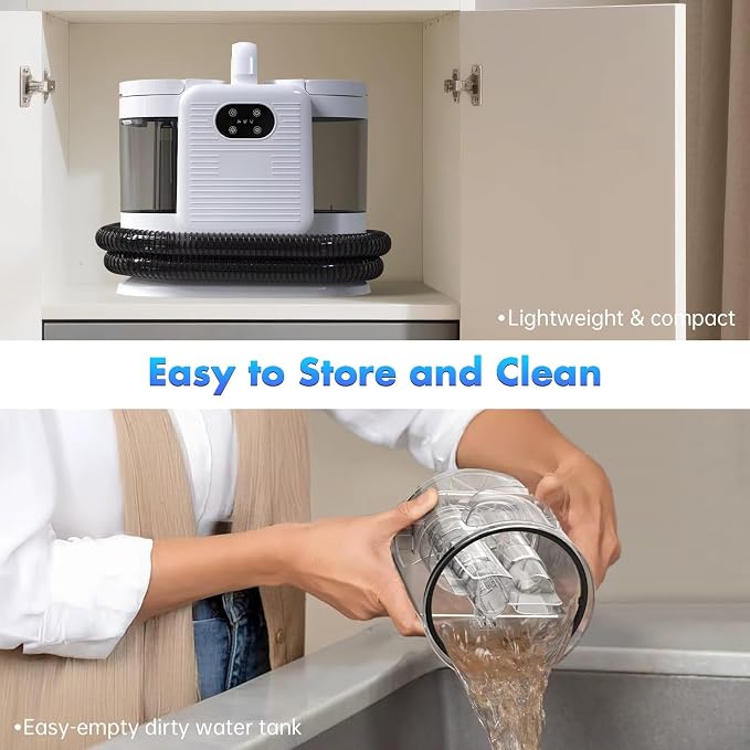 Portable Carpet and Upholstery Cleaner Machine, Deep Cleaning Carpet Shampooer - Image 8