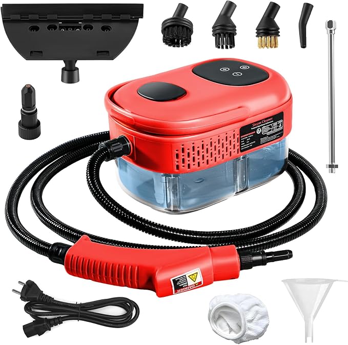 Handheld Steam Cleaner, 1000ml Water Tank, 15S Heat-up Time, Pressurized Steamer by MOVATEK