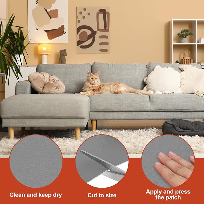 PATIKIL Leather Patches Tape for Furniture, 3.2 x 61 Inch Self Adhesive Vinyl - Image 3