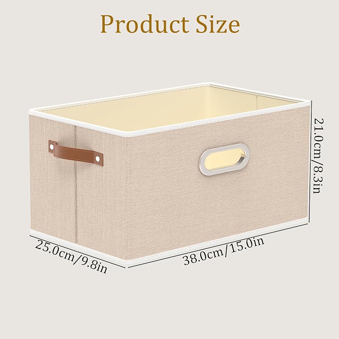 Yawinhe Collapsible Storage Box, Cube Storage Basket, Fabric Foldable Storage - Image 5