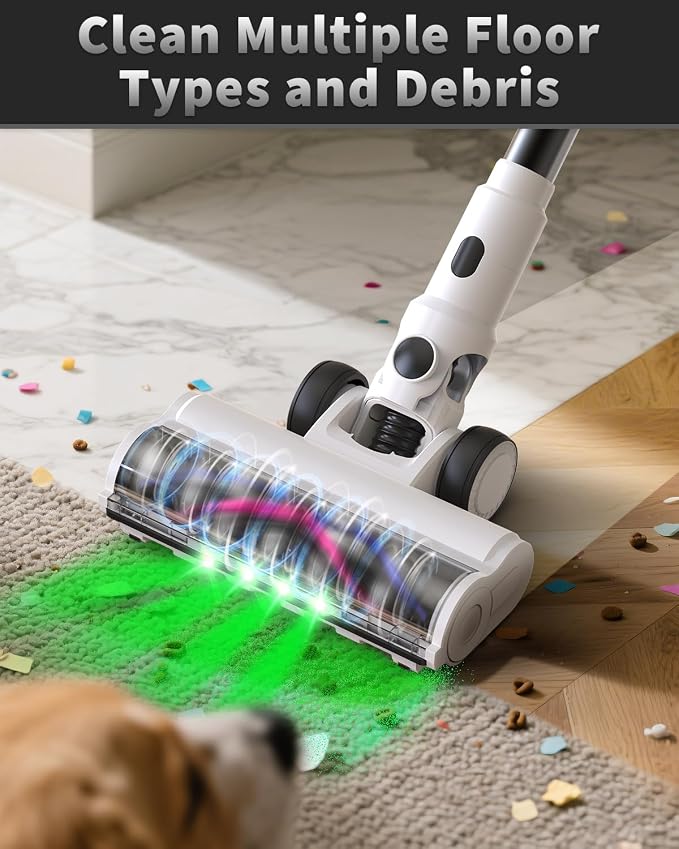 Cordless Vacuum Cleaner, 2 Batteries 110 Mins Runtime Vacuum Cleaners - Image 7