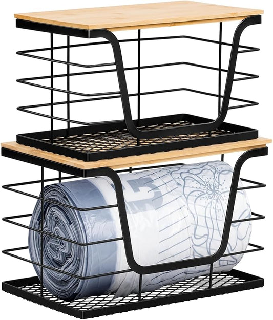 Wetheny 2 Pack Trash Bag Holder, Wall Mounted Garbage Bag Dispenser by Wetheny
