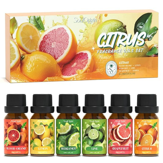 Citrus Essential Oils Set, Fragrance Oil Set by SoulOrigin