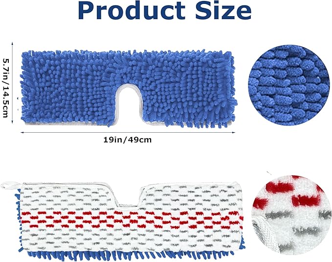 3 Pack Microfiber Mop Head Refills - Image 3
