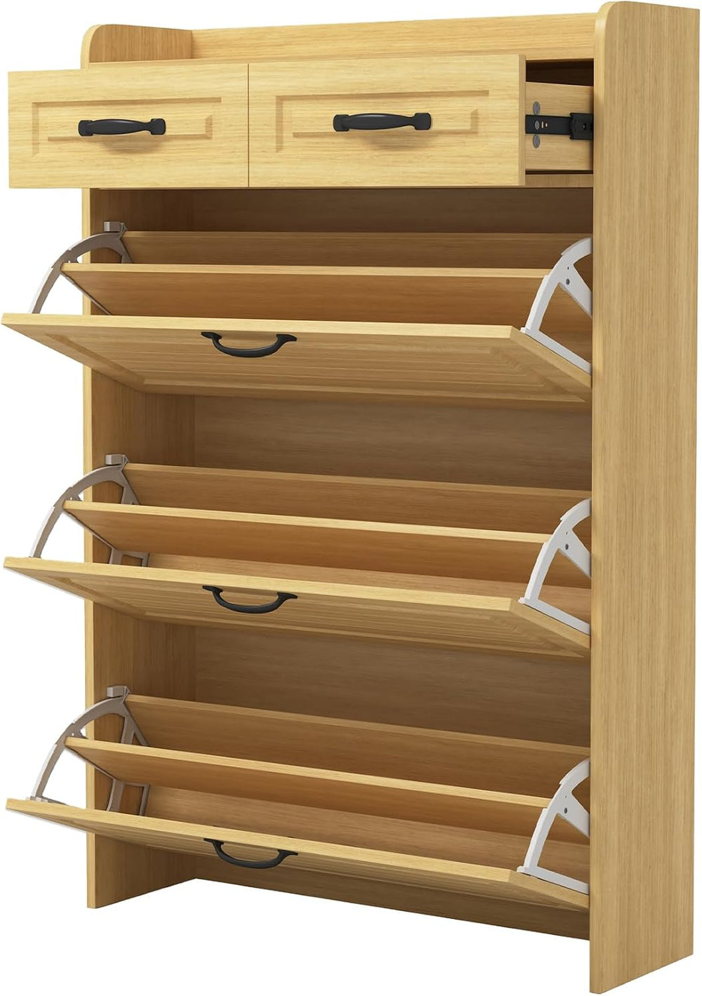 Vibe & Dine Large Shoe Cabinet with 3 Flip Drawers & 2 Storage Drawer...
