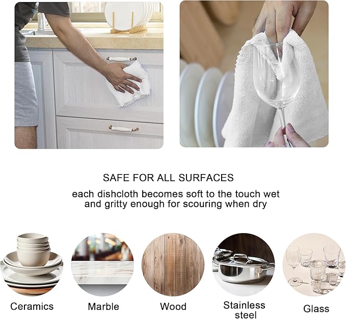 kimteny Kitchen Cloth Dish Towels, 13x28 Inches Premium Dishcloths, Super - Image 3