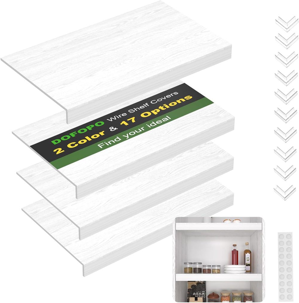 Wire Shelf Cover, PVC Wire Rack Covers for Pantry 30" W X 12" D