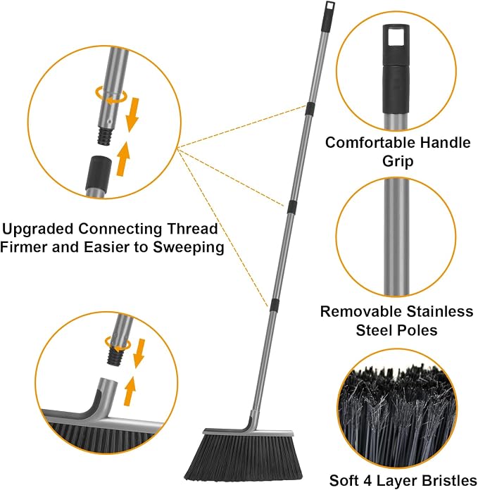 KeFanta 4 Packs Outdoor Broom Heavy Duty - Image 5